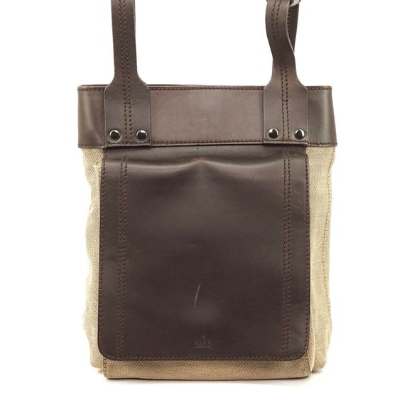 Auth Gucci Crossbody Bag Brown Canvas #1371G89 - Picture 1 of 14